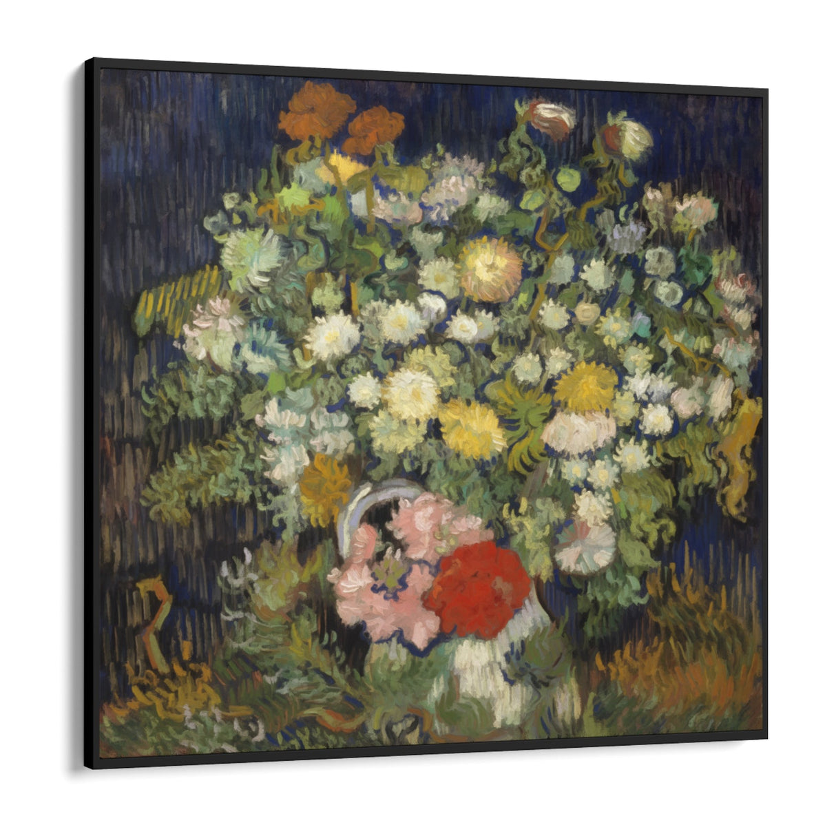 Boeket bloemen in een vaas, Vincent van Gogh