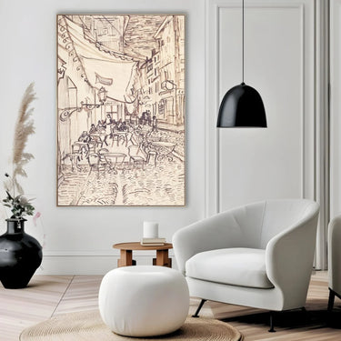 Quadro Stampa su Tela Cafe Terrace at Night, Vincent Van Gogh - CupidoDesign