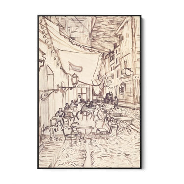 Quadro Stampa su Tela Cafe Terrace at Night, Vincent Van Gogh - CupidoDesign