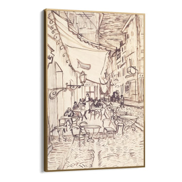Quadro Stampa su Tela Cafe Terrace at Night, Vincent Van Gogh - CupidoDesign