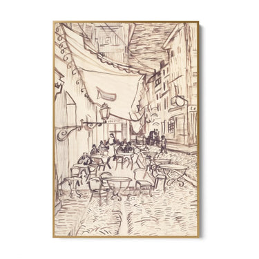 Quadro Stampa su Tela Cafe Terrace at Night, Vincent Van Gogh - CupidoDesign