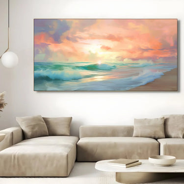 Quadro Stampa su Tela Cala al Tramonto - CupidoDesign