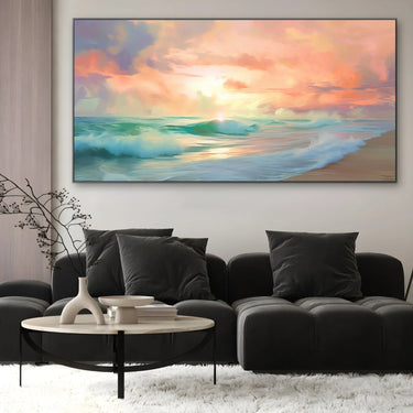 Quadro Stampa su Tela Cala al Tramonto - CupidoDesign