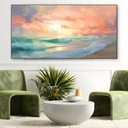 Quadro Stampa su Tela Cala al Tramonto - CupidoDesign