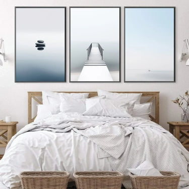 Quadro Stampa su Tela Calma Azzurra - CupidoDesign
