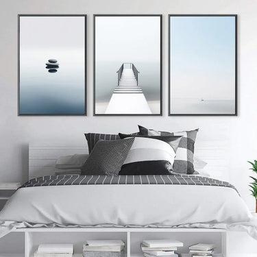 Quadro Stampa su Tela Calma Azzurra - CupidoDesign