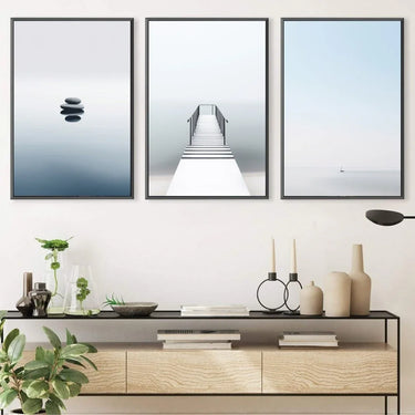 Quadro Stampa su Tela Calma Azzurra - CupidoDesign