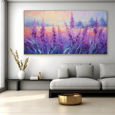 Quadro Stampa su Tela Campo di lavanda - CupidoDesign