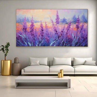 Quadro Stampa su Tela Campo di lavanda - CupidoDesign
