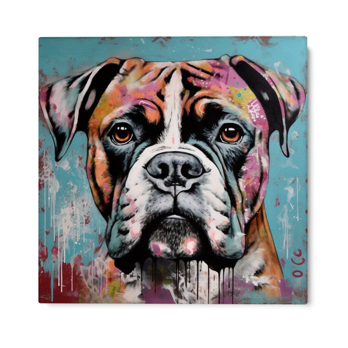 Graffiti blauwe hond