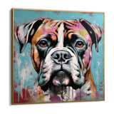 Graffiti blauwe hond