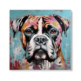 Graffiti blauwe hond