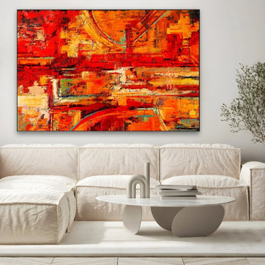 Quadro Stampa su Tela Caos di rosso - CupidoDesign