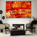 Quadro Stampa su Tela Caos di rosso - CupidoDesign