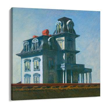 Quadro Stampa su Tela Casa lungo la ferrovia, Edward Hopper - CupidoDesign