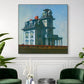 Quadro Stampa su Tela Casa lungo la ferrovia, Edward Hopper - CupidoDesign