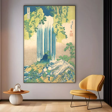 Quadro Stampa su Tela Cascata Yōrō nella Provincia di Mino, Katsushika Hokusai - CupidoDesign