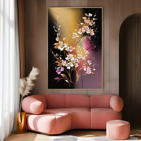 Quadro Stampa su Tela Cascate Floreali - CupidoDesign