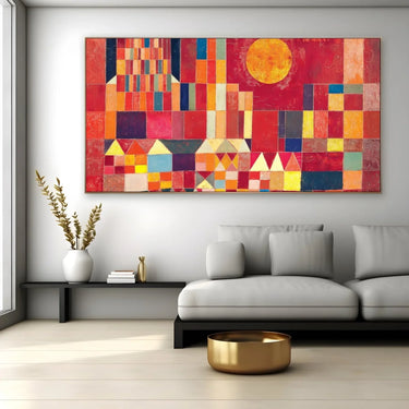 Quadro Stampa su Tela Castello e sole - Paul Klee - CupidoDesign