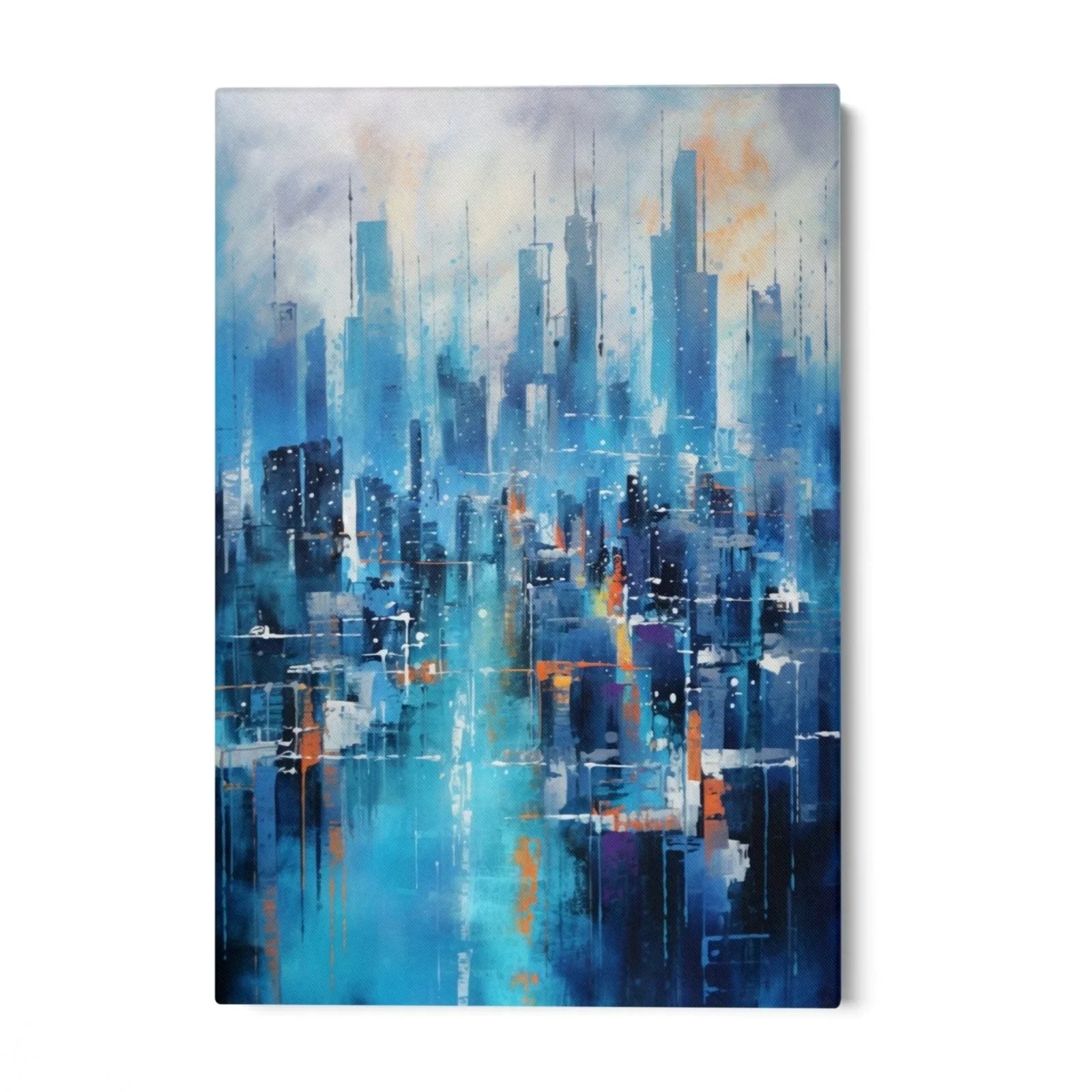Quadro Stampa su Tela Città Azzurra - CupidoDesign