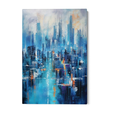 Quadro Stampa su Tela Città Azzurra - CupidoDesign