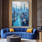 Quadro Stampa su Tela Città Azzurra - CupidoDesign