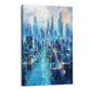 Quadro Stampa su Tela Città Azzurra - CupidoDesign