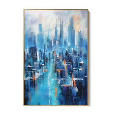 Quadro Stampa su Tela Città Azzurra - CupidoDesign
