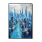 Quadro Stampa su Tela Città Azzurra - CupidoDesign