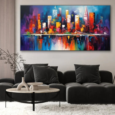 Quadro Stampa su Tela Città dei colori - CupidoDesign