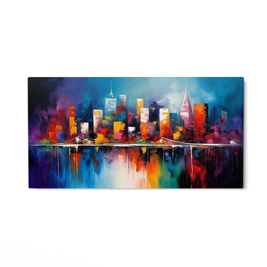 Quadro Stampa su Tela Città dei colori - CupidoDesign
