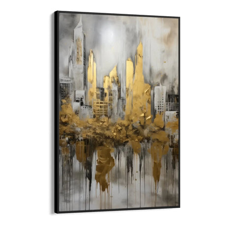 Quadro Stampa su Tela Città Dorata - CupidoDesign