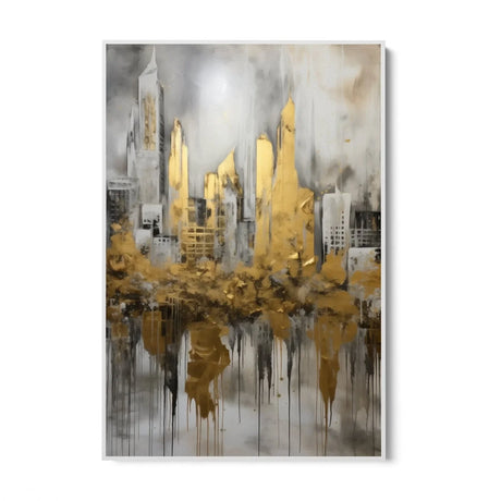 Quadro Stampa su Tela Città Dorata - CupidoDesign