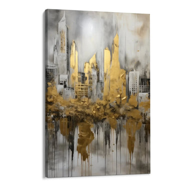 Quadro Stampa su Tela Città Dorata - CupidoDesign