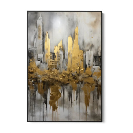 Quadro Stampa su Tela Città Dorata - CupidoDesign