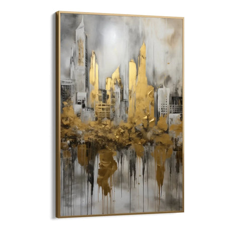Quadro Stampa su Tela Città Dorata - CupidoDesign