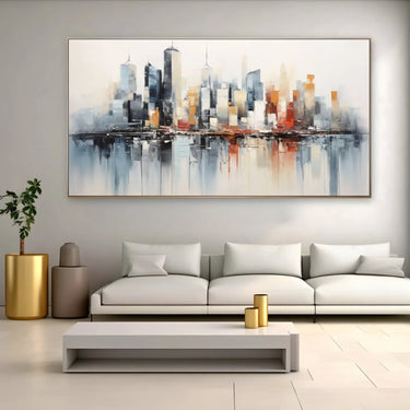 Quadro Stampa su Tela Città sospesa - CupidoDesign
