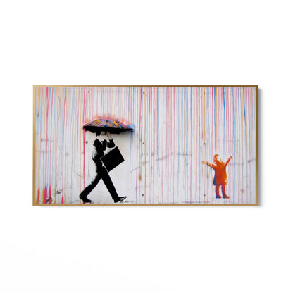 Spalvotas lietus, Banksy