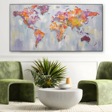 Quadro Stampa su Tela Colori del globo - CupidoDesign
