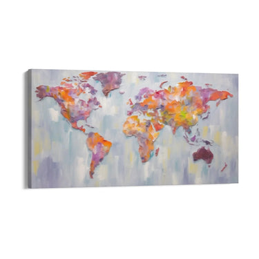 Quadro Stampa su Tela Colori del globo - CupidoDesign