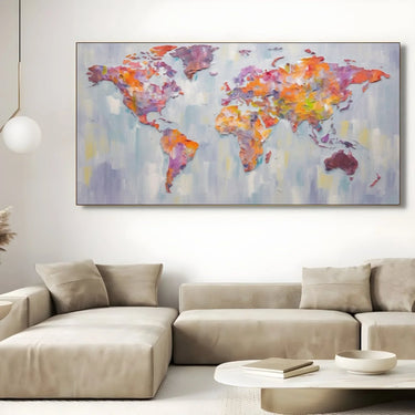 Quadro Stampa su Tela Colori del globo - CupidoDesign
