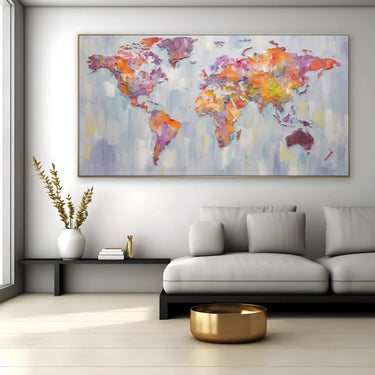 Quadro Stampa su Tela Colori del globo - CupidoDesign