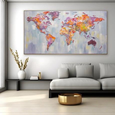 Quadro Stampa su Tela Colori del globo - CupidoDesign