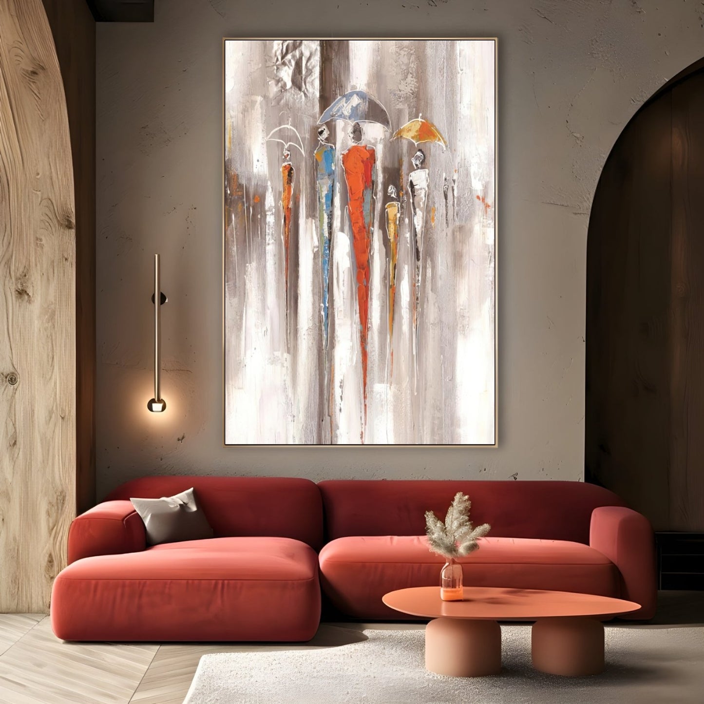 Colors In The Rain 70x100cm Med Guld Ram