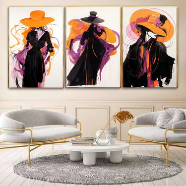 Quadro Stampa su Tela Contrasto elegante - CupidoDesign