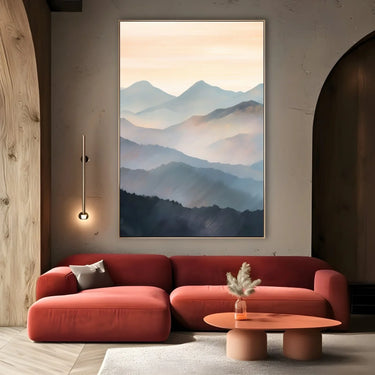 Quadro Stampa su Tela Crepuscolo sulle cime - CupidoDesign