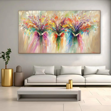 Quadro Stampa su Tela Crescendo Floreale - CupidoDesign