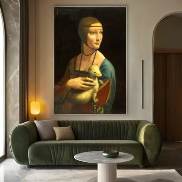Quadro Stampa su Tela Dama con l'ermellino, Leonardo da Vinci - CupidoDesign