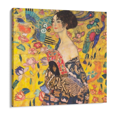 Quadro Stampa su Tela Dama con ventaglio, Gustav Klimt - CupidoDesign