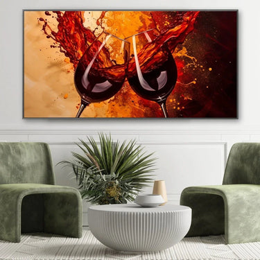 Quadro Stampa su Tela Danza di rosso - CupidoDesign